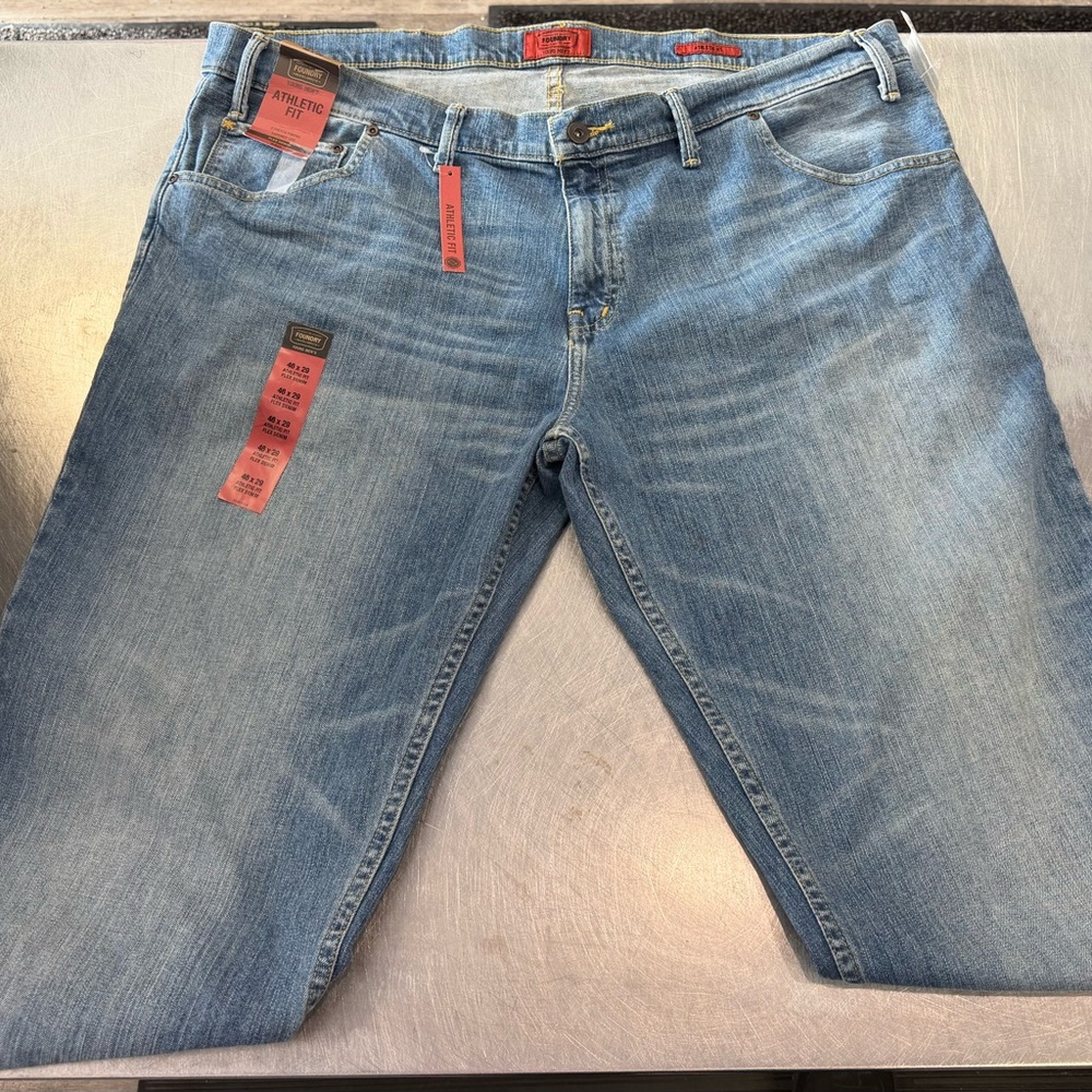 The Foundry Supply Co. Light Blue Relaxed Jeans